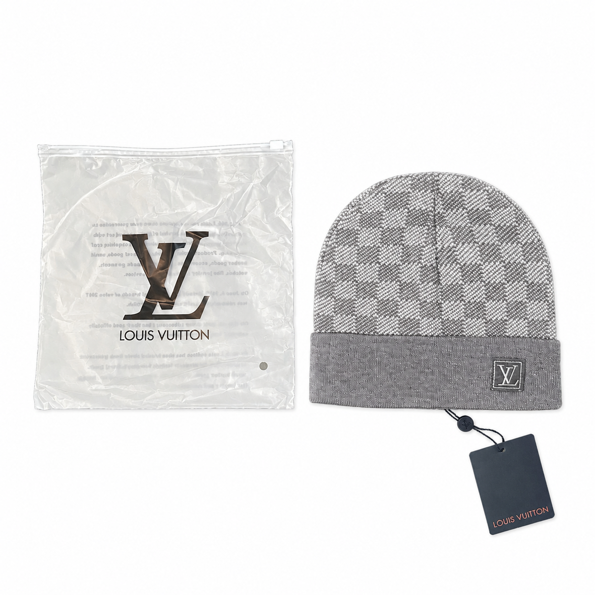 Grey designer beanie