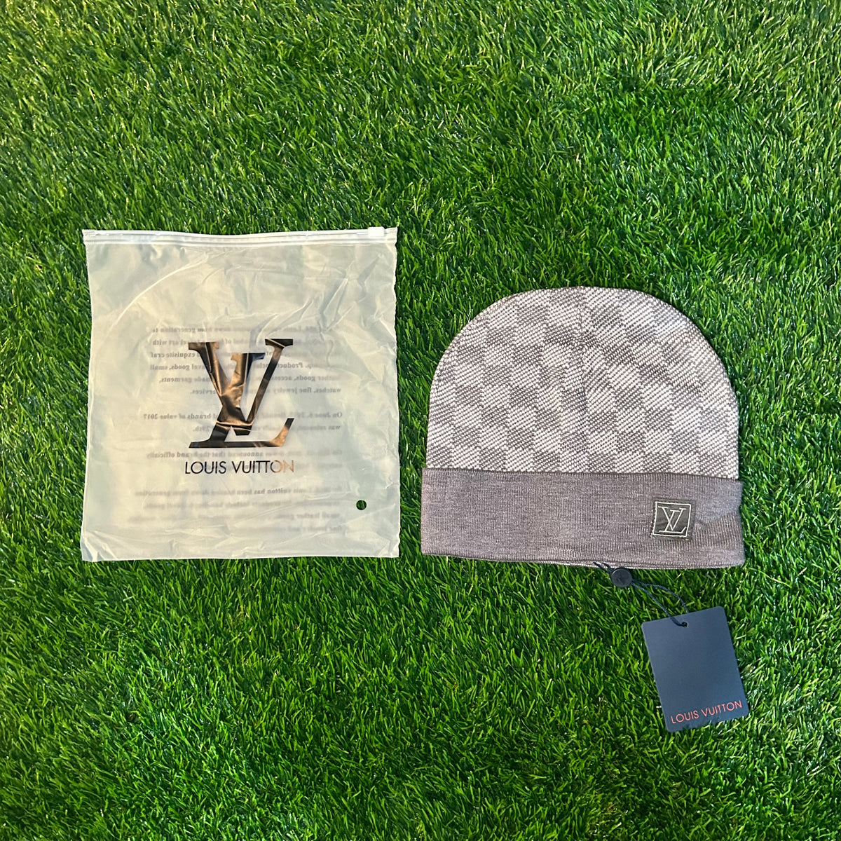 Grey designer beanie