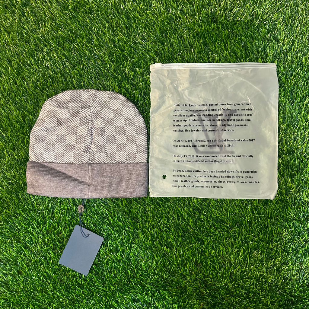 Grey designer beanie