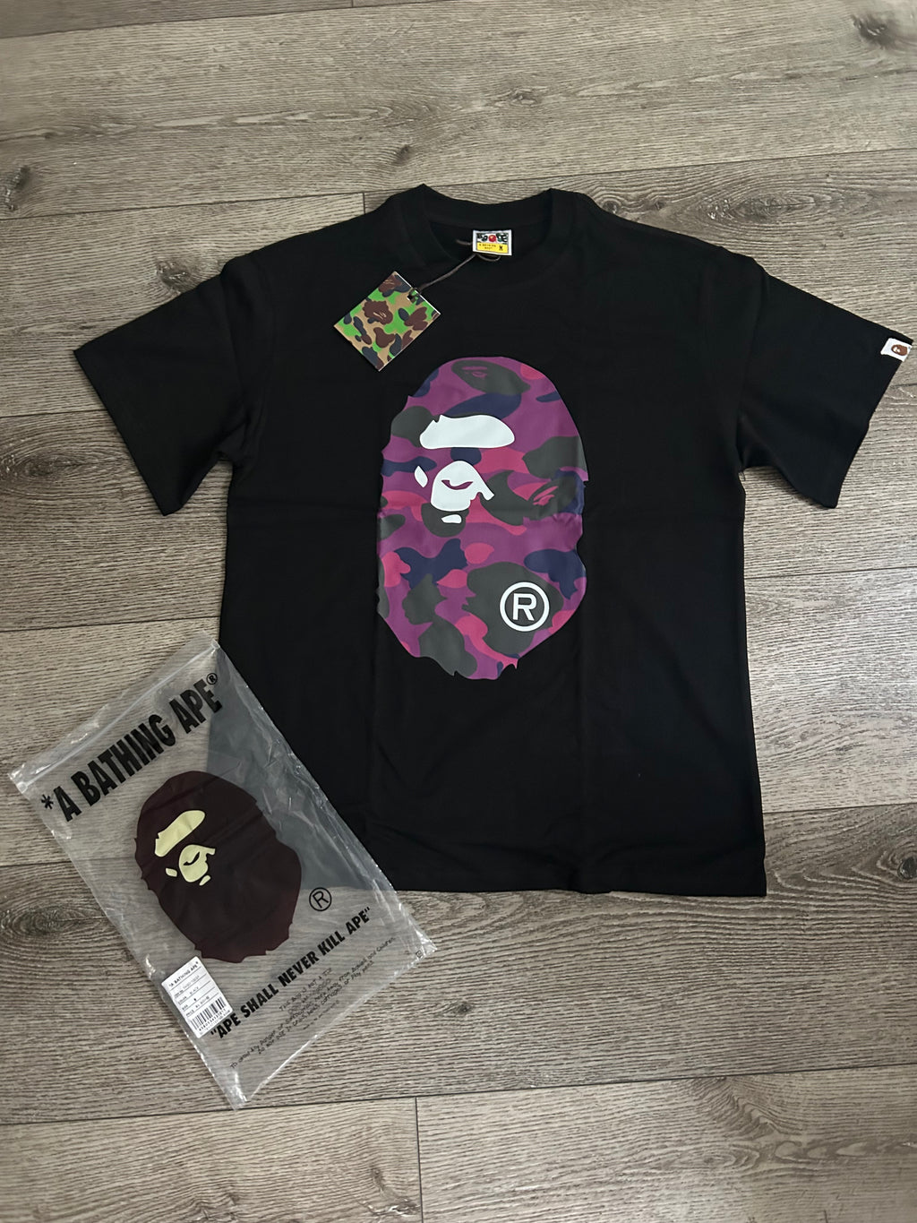 Black shirt with purple face