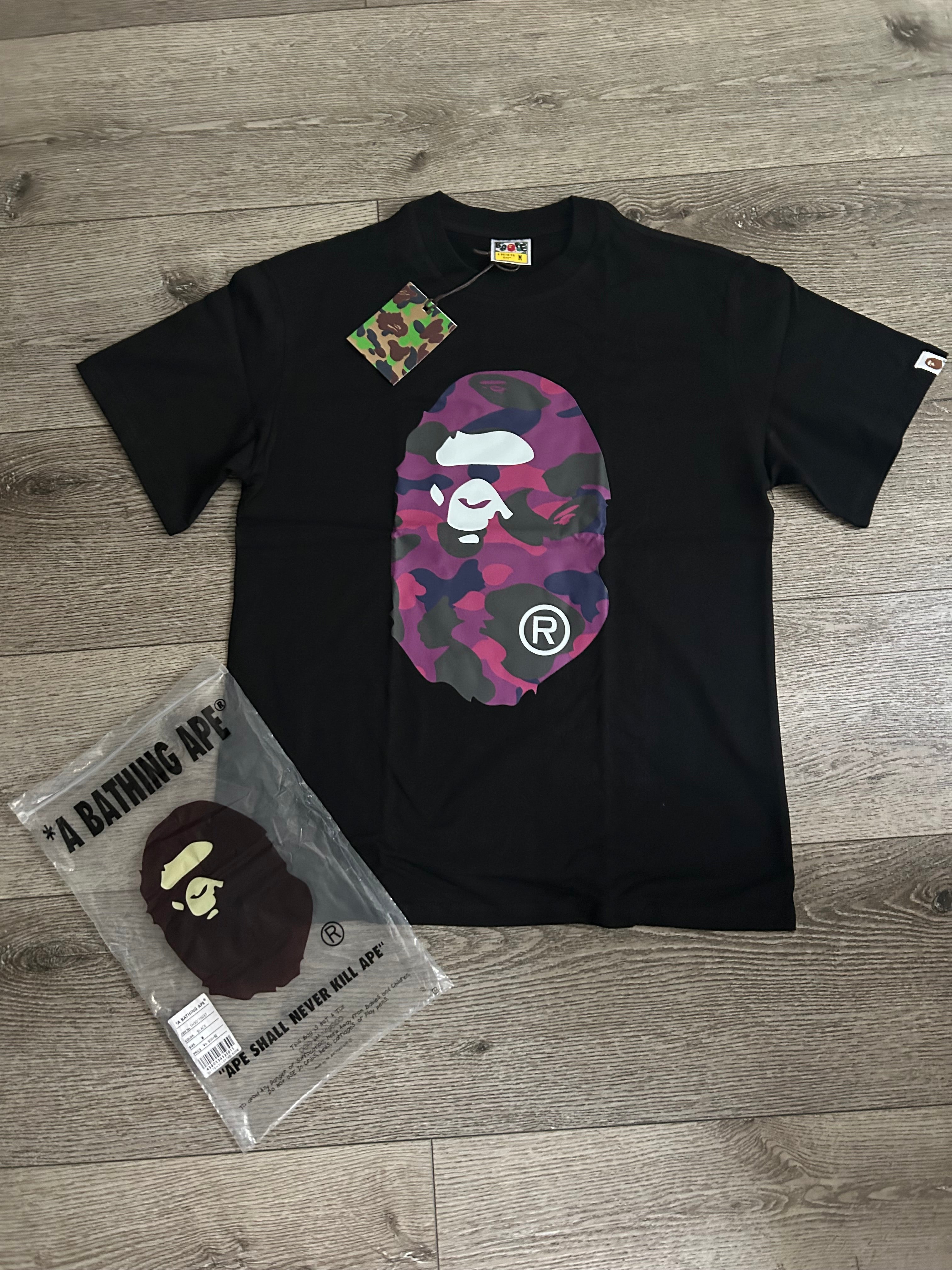 Black shirt with purple face