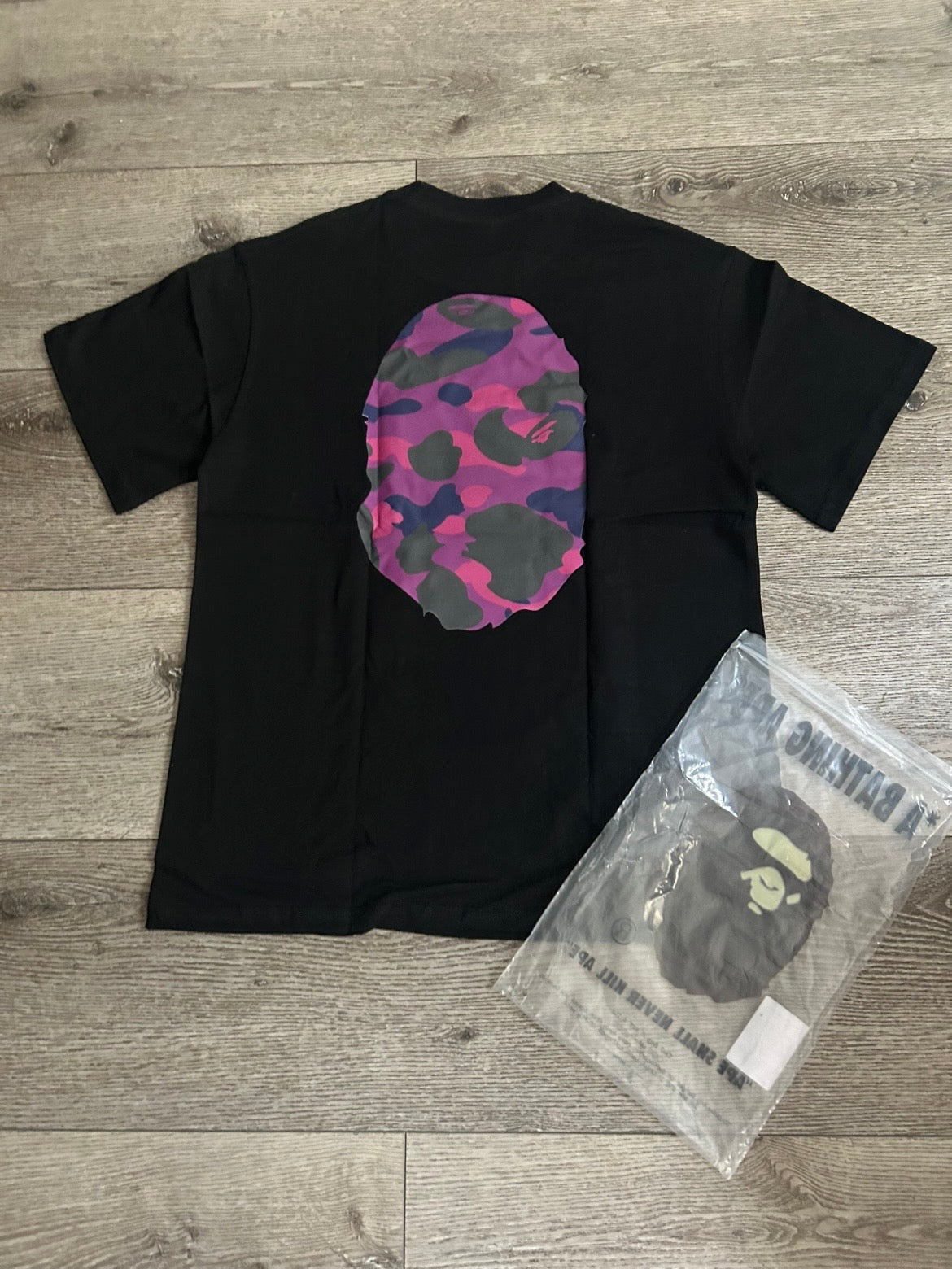 Black shirt with purple face