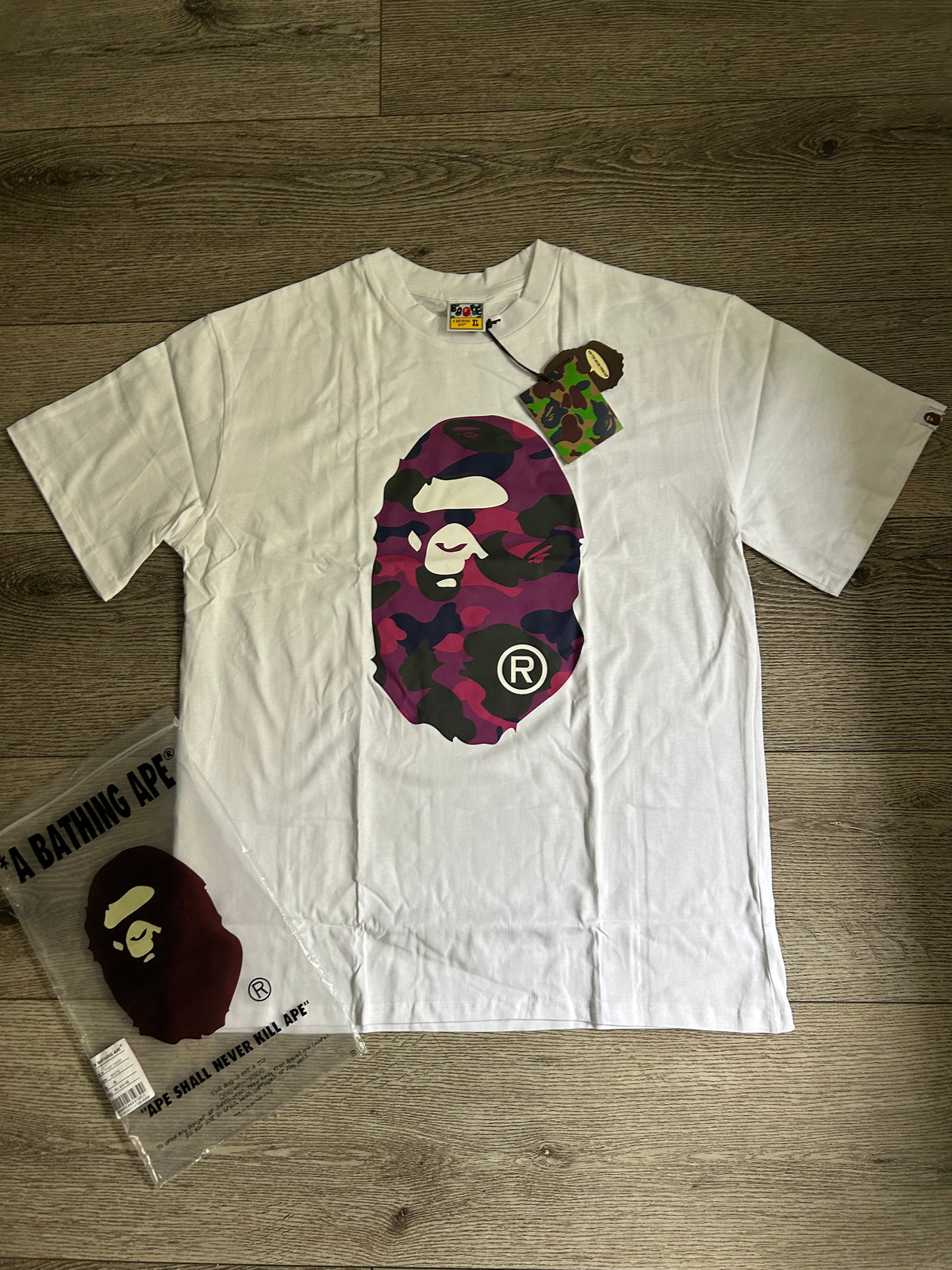 White with Purple head monkey shirt