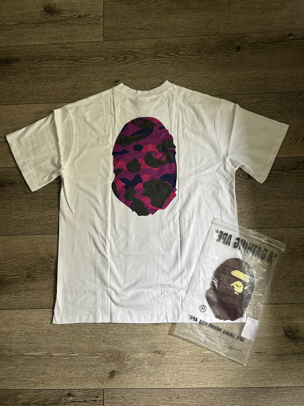 White with Purple head monkey shirt