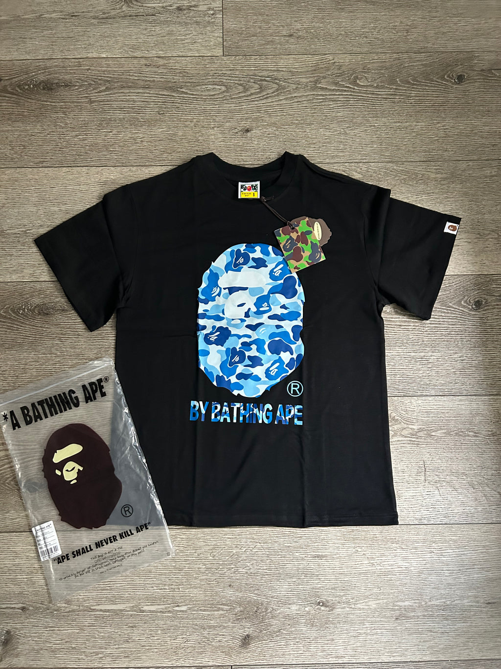 Black with Camo blue