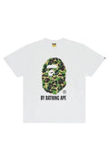 White shrit with green monkey