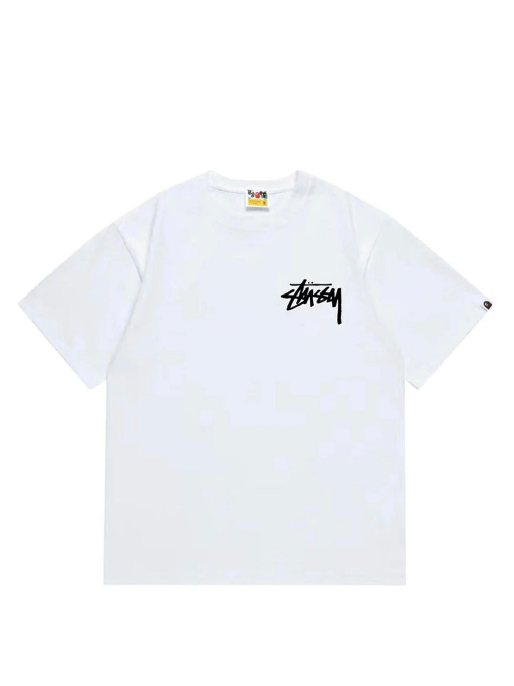 White and stussy Tee