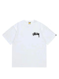 White and stussy Tee