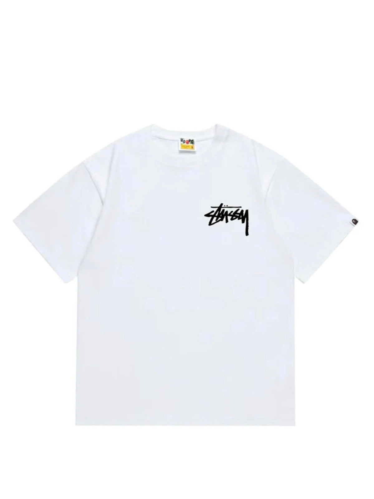 White and stussy Tee
